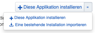 Installatron - Diese Applikation installieren